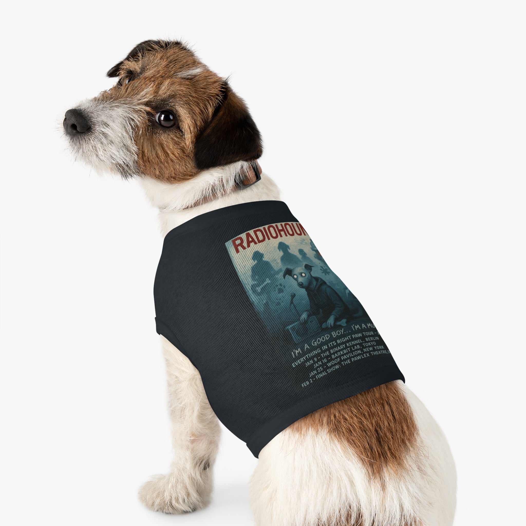 Radiohound Pet Tank Top-- Funny Parody Shirt for Dog Lovers
